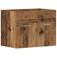 Wastafelkast 60x38,5x46 cm bewerkt hout oud houtkleurig - thumbnail