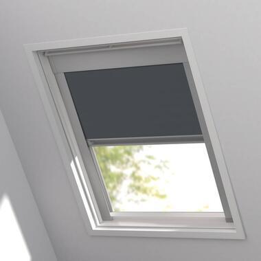 Fenstr dakraamrolgordijn Hamburg verduisterend - antraciet (20048) - Leen Bakker