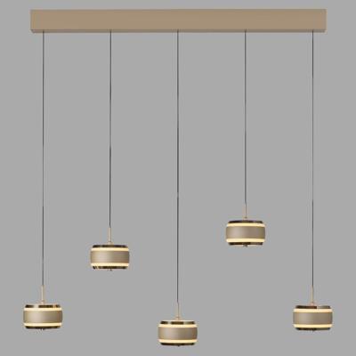 Paul Neuhaus 5L eettafel hanglampPure Falling Rings bronce - 2504-97