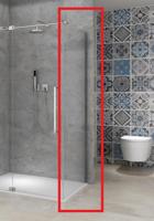 Vaste Wand Van Rijn Products ST08 140x200 cm 8 mm Helder Glas met Muurprofiel Chroom tbv Hoekcabine - thumbnail