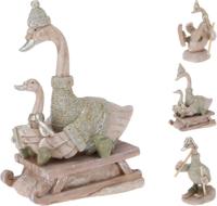 Goose 15 cm 3ass Champagne kerst Nampook - Nampook - thumbnail