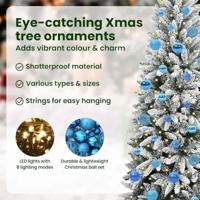 VidaXL Kunstkerstboom wit 150 cm pvc en plastic en staal en pe - thumbnail