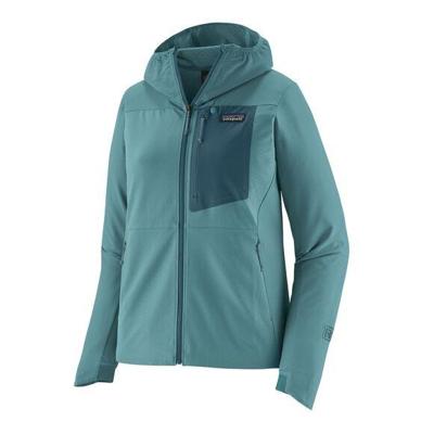 Patagonia R1 CrossStrata Softshell Jas Dames Wetland Blue L Patagonia R1 CrossStrata Softshell Jas Dames Wetland Blue L