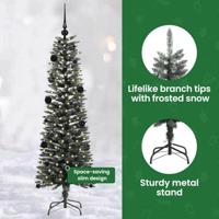 VidaXL Kunstkerstboom met 150 led groen 150 cm pvc en plastic en staal - thumbnail