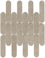 Nobu Grey curve mosaico 3,5x14,5 op net van 29x29,5 - thumbnail