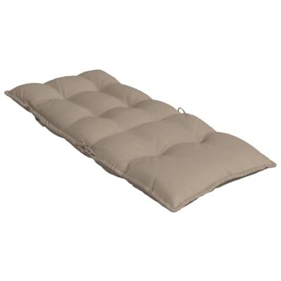 VidaXL Stoelkussens 2 st hoge rug oxford stof taupe