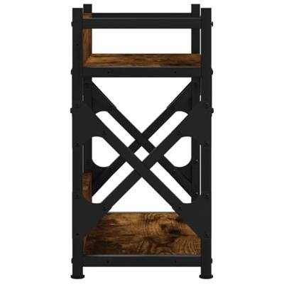 Printerstandaard 2-laags 40x20x40 cm bewerkt hout gerookt eiken Printerstandaard 2-laags 40x20x40 cm bewerkt hout gerookt eiken