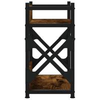 Printerstandaard 2-laags 40x20x40 cm bewerkt hout gerookt eiken - thumbnail