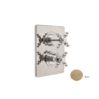 Inbouw Douchekraan Sanimex Giulini Thermostatisch 2-Weg Kruisgreep Rechthoekig Inclusief Inbouwdeel Brons - thumbnail