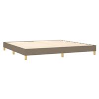 Boxspring met matras stof taupe 200x200 cm - thumbnail