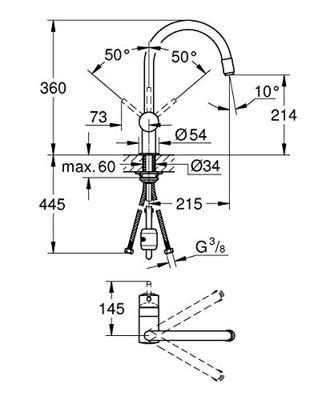 Grohe Minta keukenkraan Supersteel - thumbnail
