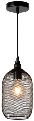 Lucide MESH - Hanglamp - Ø 15 cm - 1xE27 - Zwart