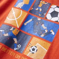 Kindershirt met lange mouwen voetbalprint 92 oranje - thumbnail
