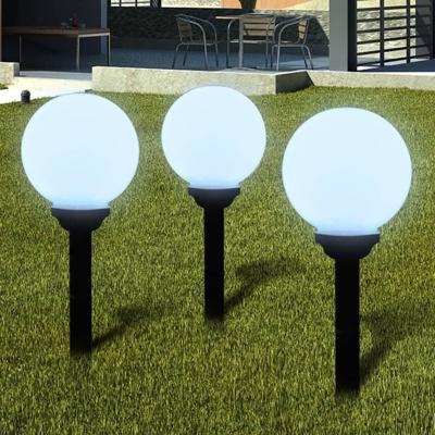 VidaXL Tuinpadlampen 3 st met grondpin led 20 cm
