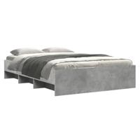 Bedframe bewerkt hout betongrijs 120x190 cm - thumbnail