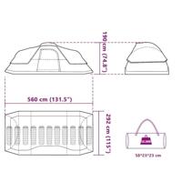 Koepeltent voor gezin 11-persoons waterdicht blauw - thumbnail