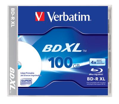 Verbatim BD-R XL 100GB, SINGLE PACK, 4X schrijfsnelheid