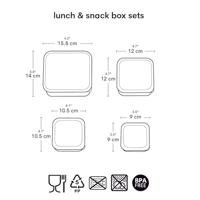 Set van 4 lunchboxen voor kinderen AMIS DE LA FORÊT A Little Lovely Company mintgroen - thumbnail