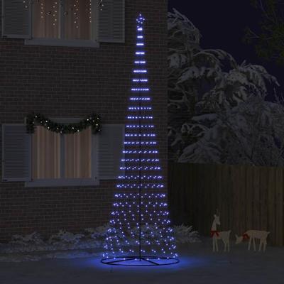 LED Kerstboom met 550 LED Blauw 138.5 x 138.5 x 399 cm Metaal LED Kerstboom met 550 LED Blauw 138.5 x 138.5 x 399 cm Metaal