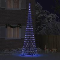 LED Kerstboom met 550 LED Blauw 138.5 x 138.5 x 399 cm Metaal - thumbnail