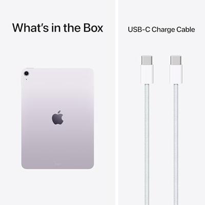 Apple iPad Air 11‑inch (M4): Liquid Retina-display, 256 GB, 12‑MP camera aan de voor- en achterkant, wifi 7 met Apple N1, Touch ID, batterij voor een hele dag – Paars