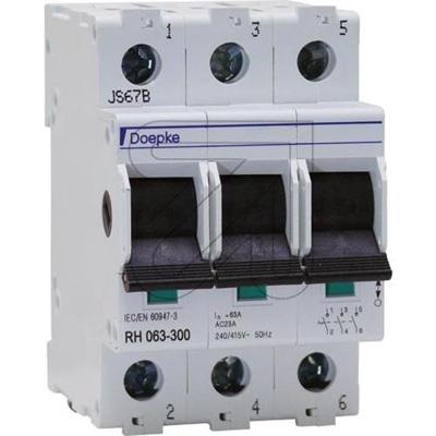 Doepke 09981062 RH 063-300 Hoofdleidingsveiligheidsschakelaar 3-polig 63 A 240 V, 415 V Doepke 09981062 RH 063-300 Hoofdleidingsveiligheidsschakelaar 3-polig 63 A 240 V, 415 V