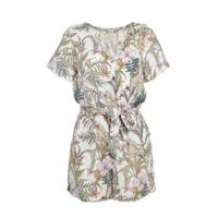 ONLY playsuit ONLMARS met bladprint ecru/roze/bruin/groen - thumbnail