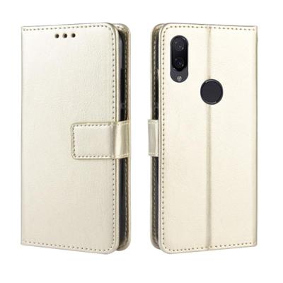 Retro Crazy Horse textuur horizontale Flip lederen case voor Xiaomi Redmi Opmerking 7S met houder & kaartsleuven & fotolijstjes (goud)