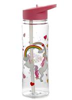 Regenboog Eenhoorn Tritan Flip Straw Waterfles 550ml - thumbnail