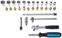 HAZET Dopsleutelset 854 | 1/4 inch (6,3 mm) vierkant hol | Buiten-zeskant-tractieprofiel, Binnen-zeskant-profiel, Kruiskop profiel PH | 30-delig | - thumbnail