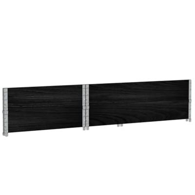 VidaXL Palletopzetranden 2 st 120x80 cm massief grenenhout zwart