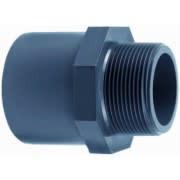 Aquaforte Puntstuk Buitendraad 63x75mm 1½ inch - PVC Koppeling voor Vijversysteem