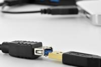 DIGITUS USB 3.2 Gen1 Adapterkabel - 0.3 m - 2x USB A (St) naar USB A (Bu) - 5 Gbit/s - USB-adapter - Blister - Zwart - thumbnail