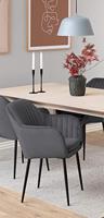 Sohome Eetkamerstoel 'Albin' Velvet, kleur Donkergrijs - thumbnail