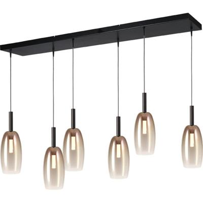 Masterlight 6L hanglamp Ø11,5cmLido Olive met gold-fading glas - 2861-05-02-130-25-64