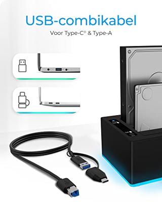 Icy Box IB-127CL-U3 basisstation voor opslagstations Zwart - thumbnail