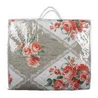 Clayre & Eef Bedsprei 140x220 cm Grijs Roze Katoen Polyester - thumbnail