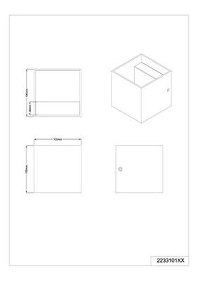 Trio Design wandspotLouis Up - Down metaalgrijs - 223310105