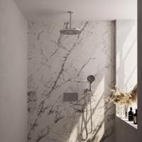 Chrome Edition thermostatische inbouw regendouche SET 60 met drukknoppen en 30 cm douchekop - thumbnail
