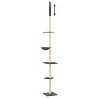 VidaXL Kattenmeubel vloer tot plafond 263,5-289,5 cm donkergrijs - thumbnail