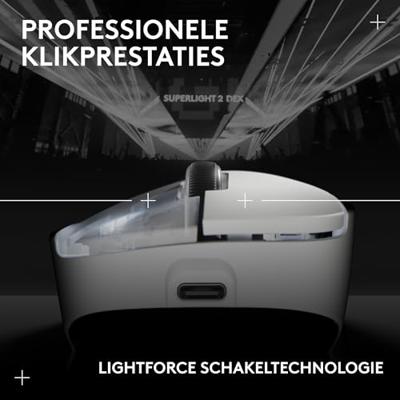 Draadloze gamingmuis - Logitech - G Pro X Superlight 2 DEX - Wit