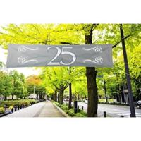 Spandoek zilver 25 jaar - thumbnail