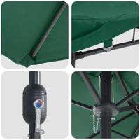 Tuinparasol Groen 385 x 209 x 244 cm Stof - thumbnail
