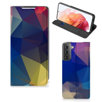 Samsung Galaxy S21 Stand Case Polygon Dark - thumbnail