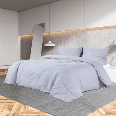 VidaXL Dekbedovertrekset lichtgewicht 155x220 cm microvezel grijs VidaXL Dekbedovertrekset lichtgewicht 155x220 cm microvezel grijs