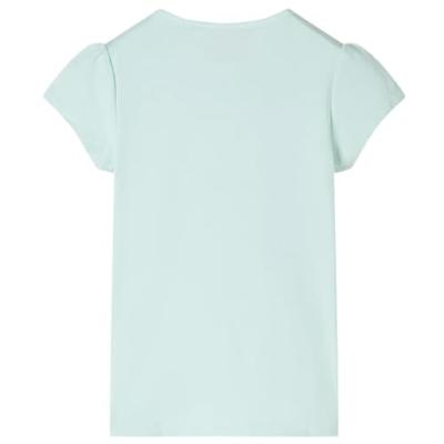 Kindershirt met kapmouwen 104 lichtmintkleur Kindershirt met kapmouwen 104 lichtmintkleur