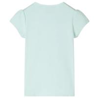 Kindershirt met kapmouwen 92 lichtmintkleur - thumbnail