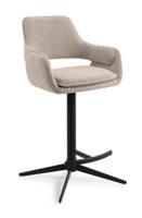 Jesper Home Draaibare Barkruk 'Oketo' kleur Beige Haze (zithoogte 65cm) - thumbnail