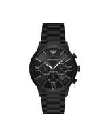 Emporio Armani heren zwart roestvrij stalen horloge AR11349 - thumbnail