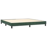 Boxspring met matras fluweel donkergroen 200x200 cm - thumbnail